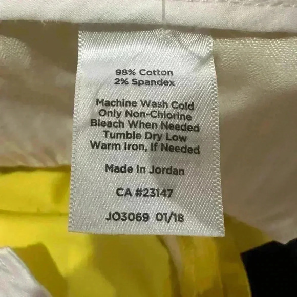 TALBOTS Perfect Skimmer Curvy Yellow Cropped Chino Pants Size 10P Petite - Picture 7 of 7